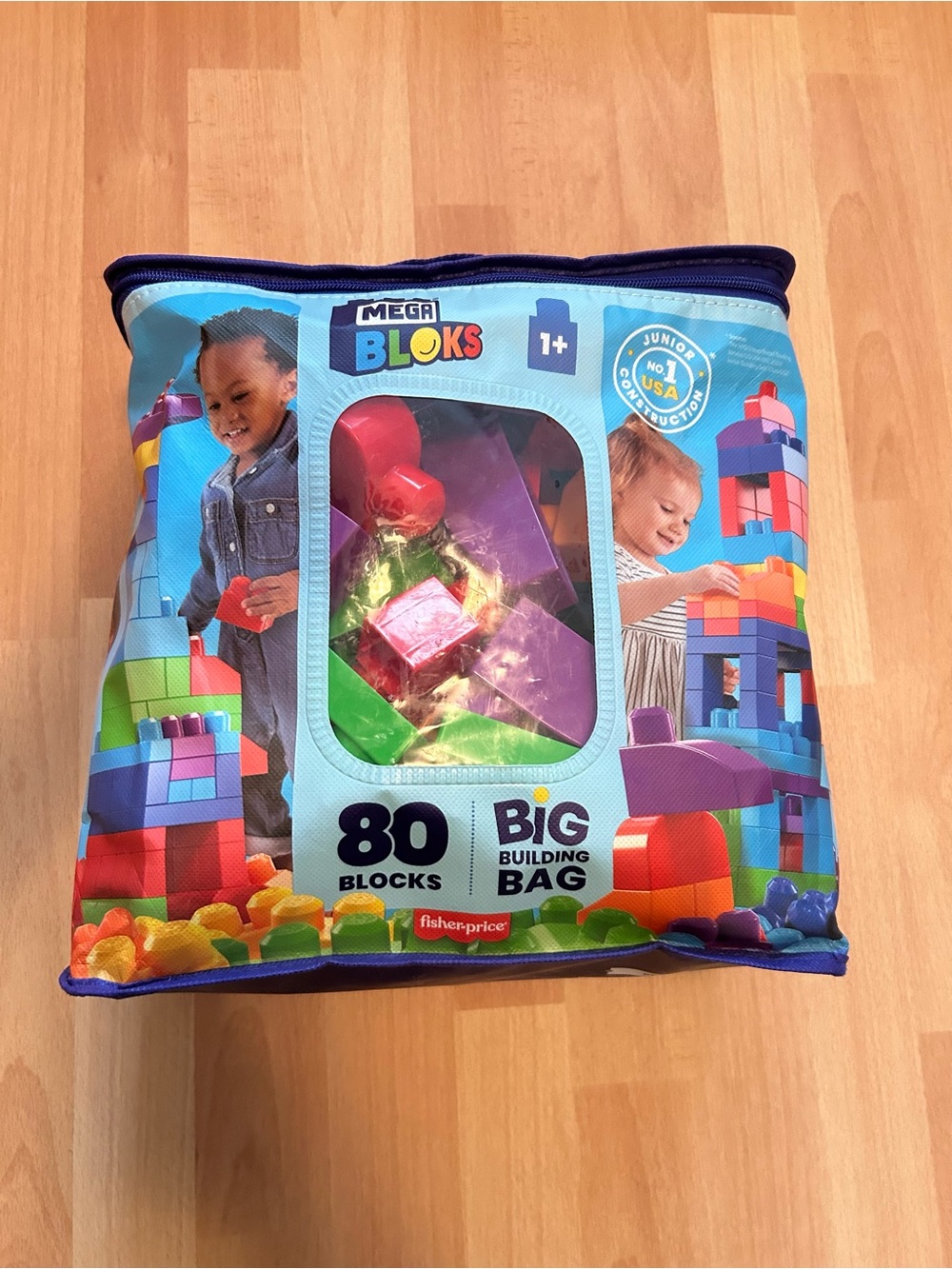 Fisher-Price Mega Bloks Big Building Bag - Blue, Red, Green, Purple, Yellow